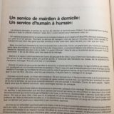 Éditorial sur le service de maintien à domicile. "Un service d'humain à humain"