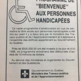 Bienvenue aux personnes handicapées